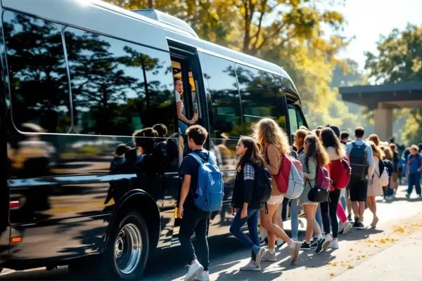 Vacaville school and college trip shuttle transportation
