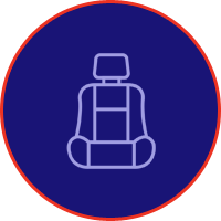 Spacious and comfortable seating in California Airport Shuttle vehicles