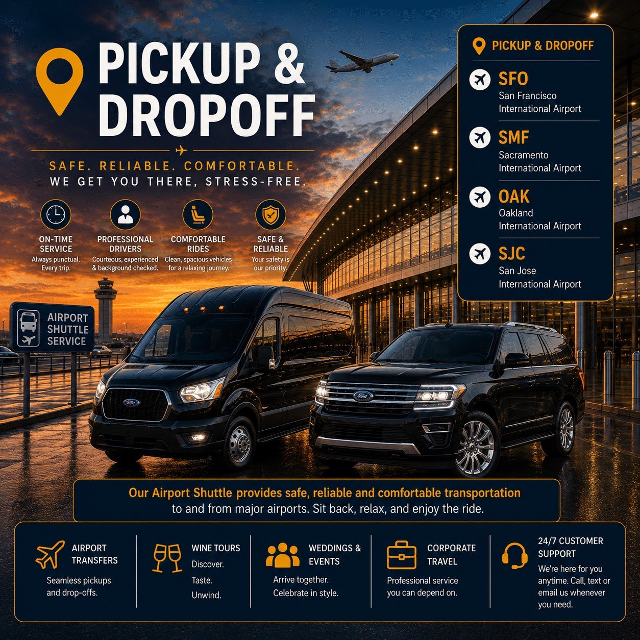 Professional Drivers and California Airport Shuttle Fleet